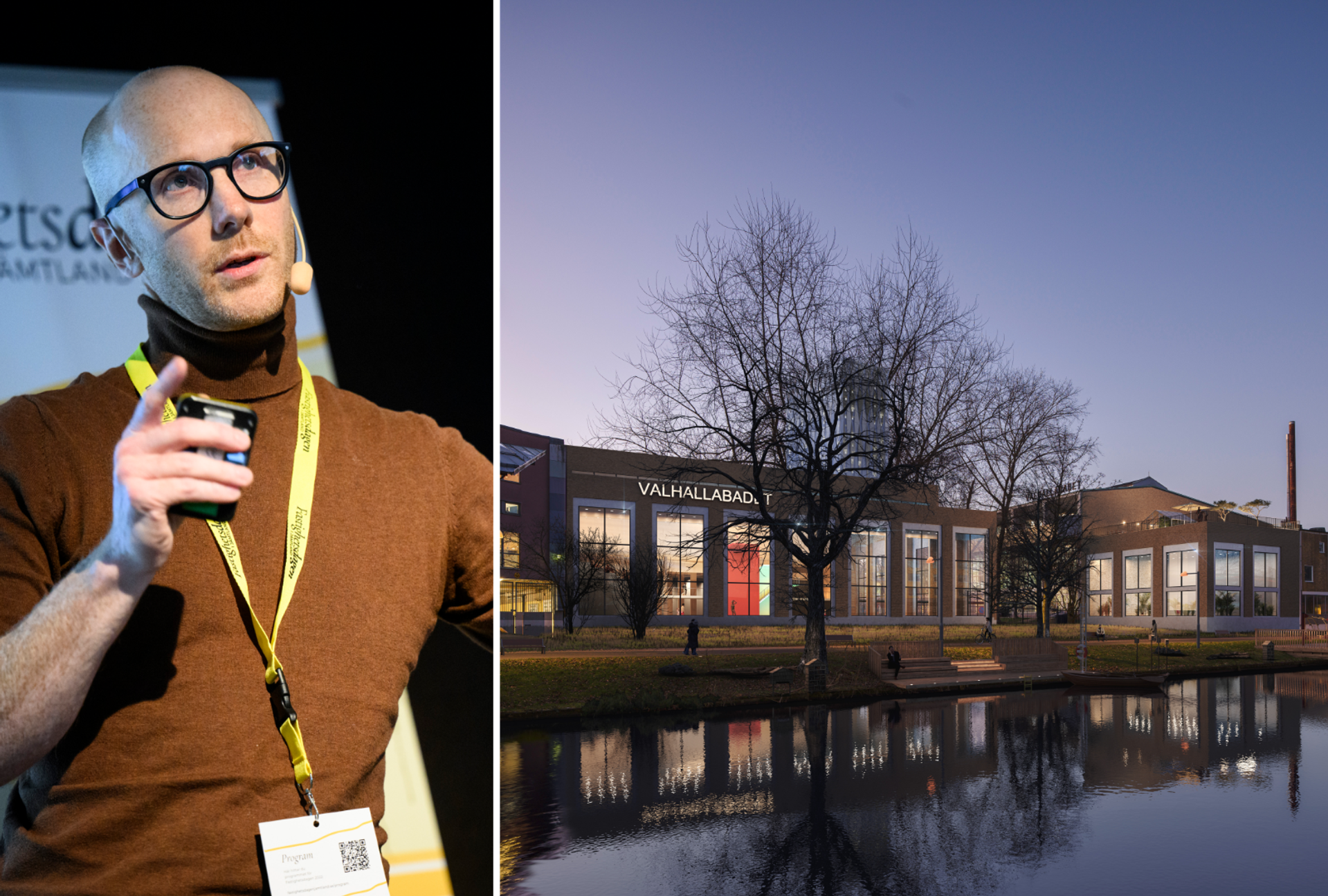 Pontus Orrbacke, arkitekt Krook & Tjäder. Visualisering Valhallabadet.