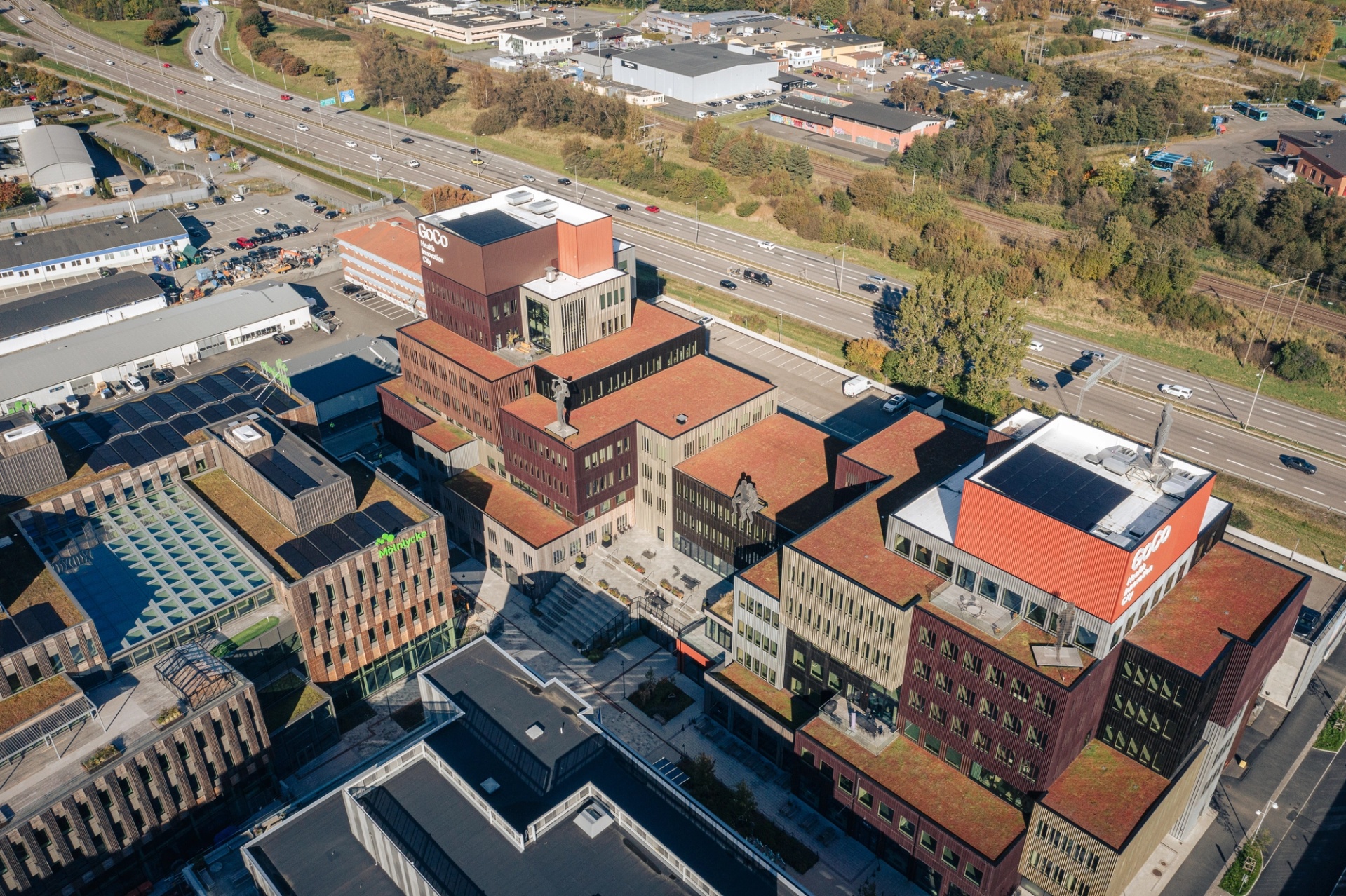 GoCo Mölndal flygvy ovanifrån