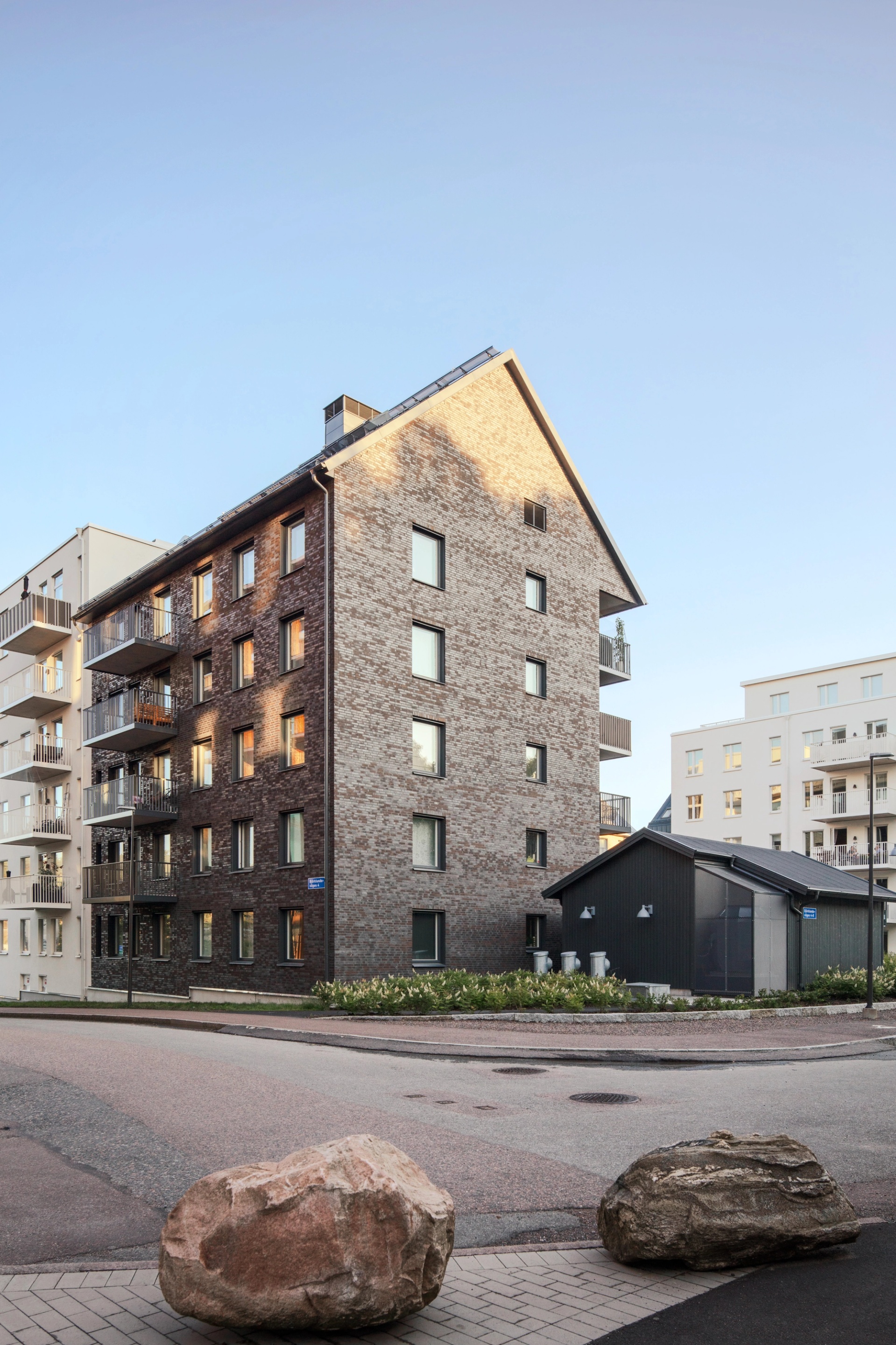 Hovås Entré tegelfasad