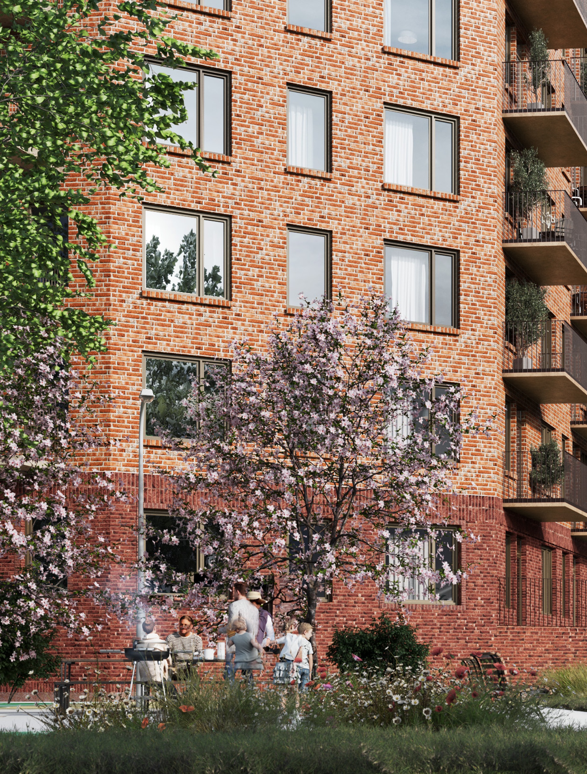 Kv Atland gemensam gårdsmiljö