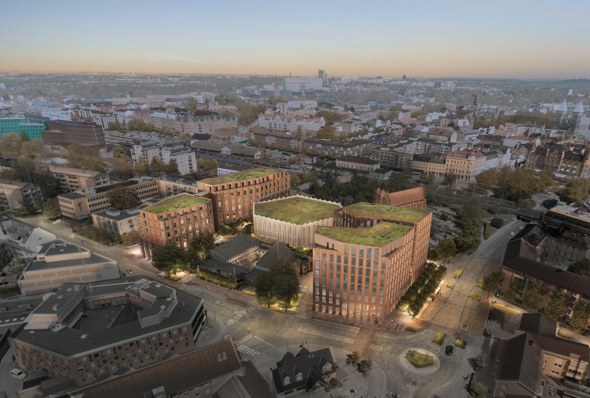 Kv Häradshövdingen, visualisering. Förslag av Krook & Tjäder