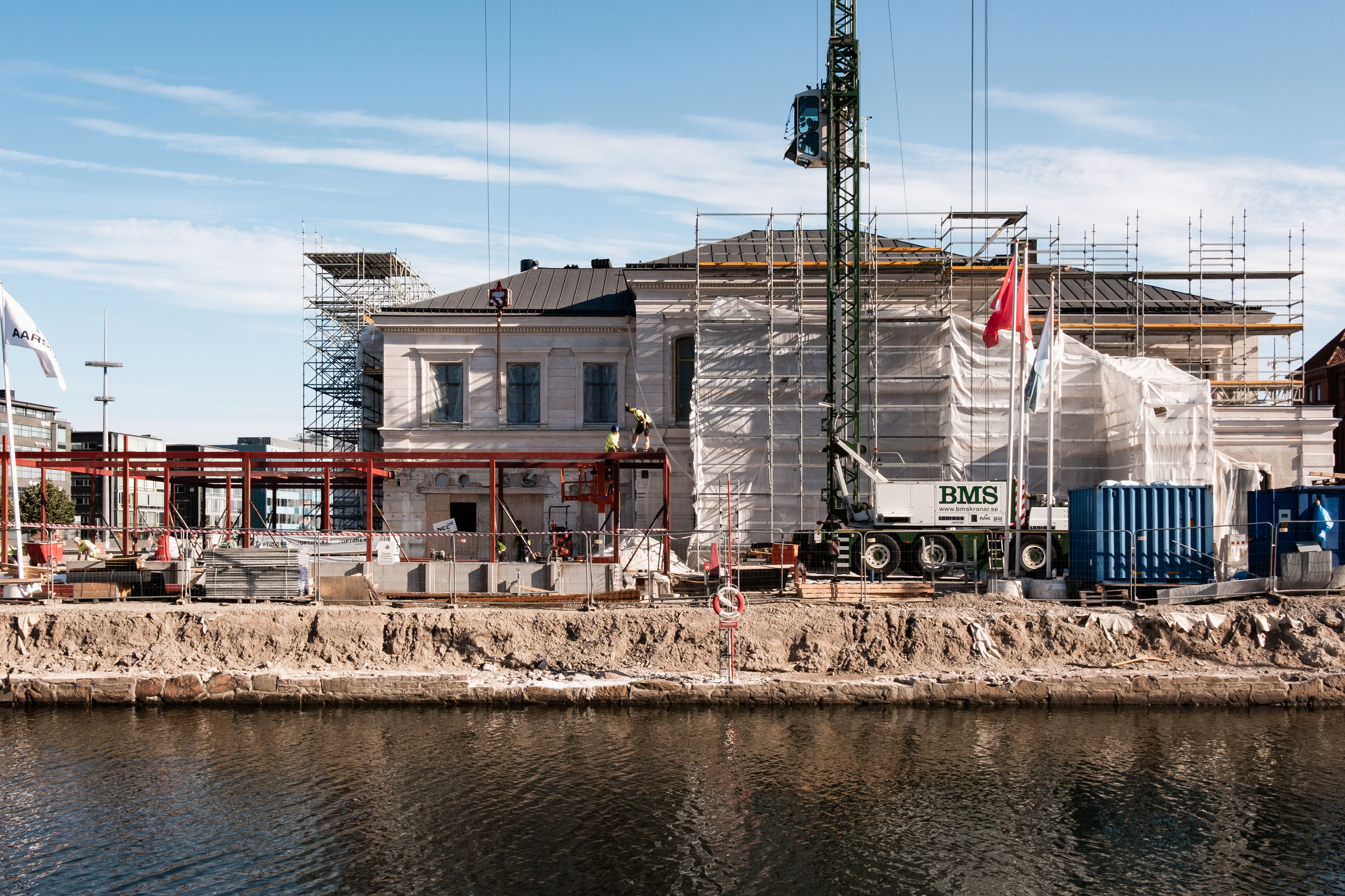 Börshuset Malmö under uppbyggnad