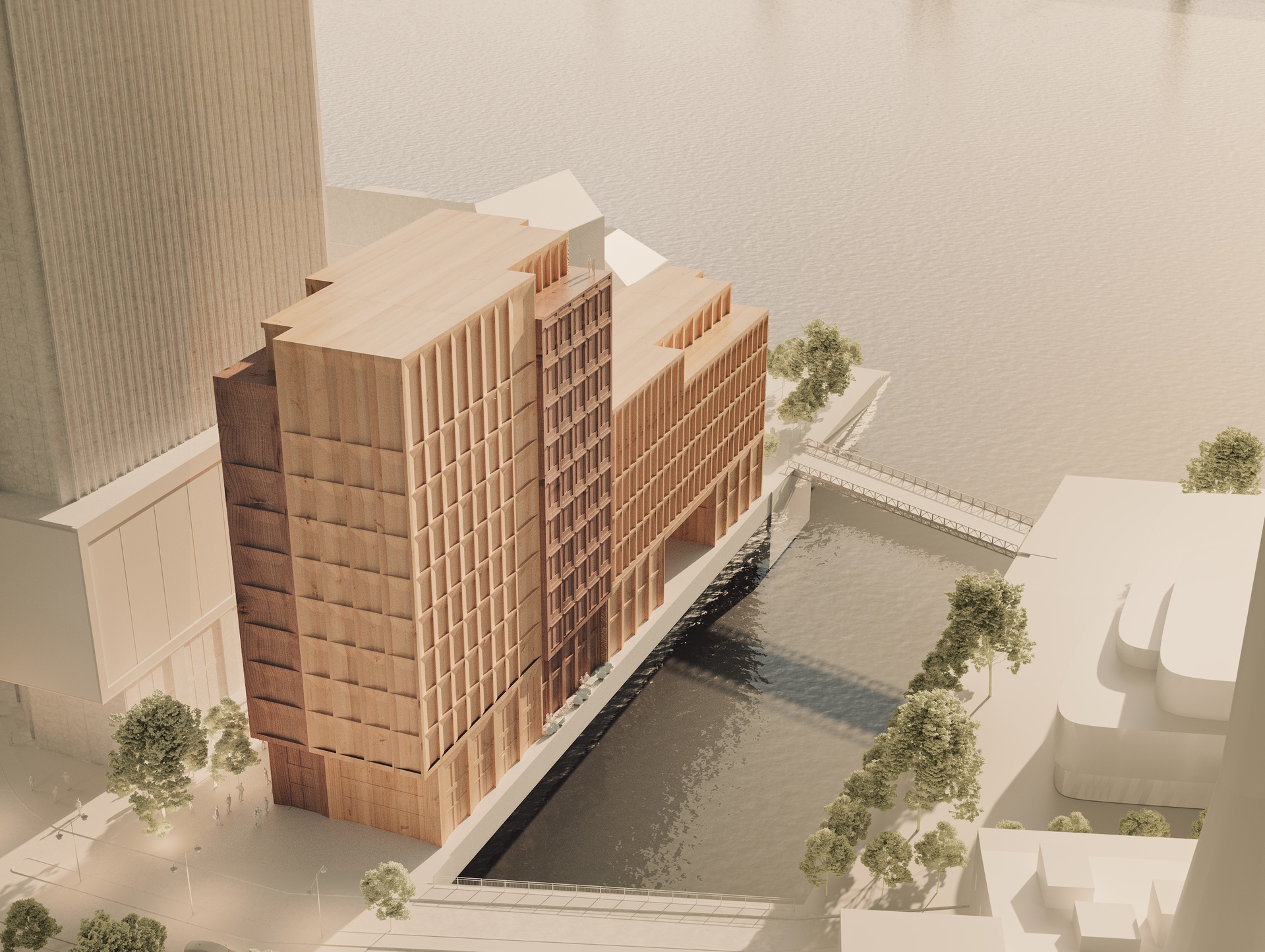 Global Business Gate, Water House. Visualisering modell