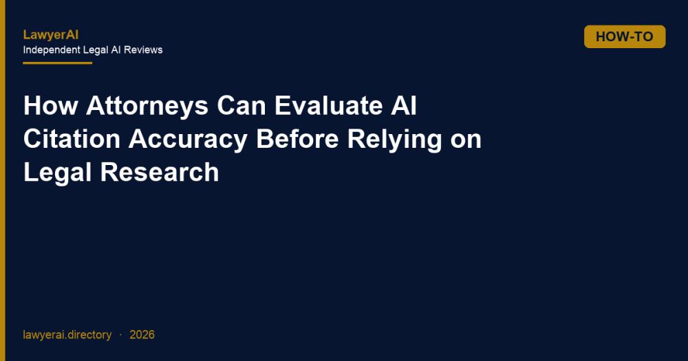 How Attorneys Can Evaluate AI Citation Accuracy Before Relying on Legal Research