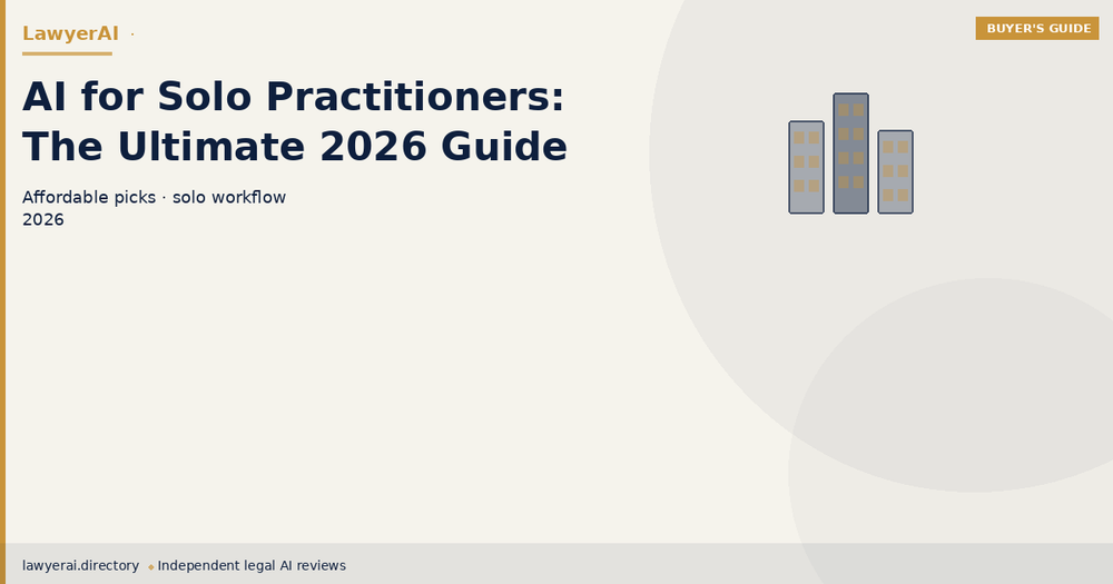 AI for Solo Practitioners: The Ultimate 2026 Guide AI for Solo Practitioners: The Ultimate 2026 Guide
