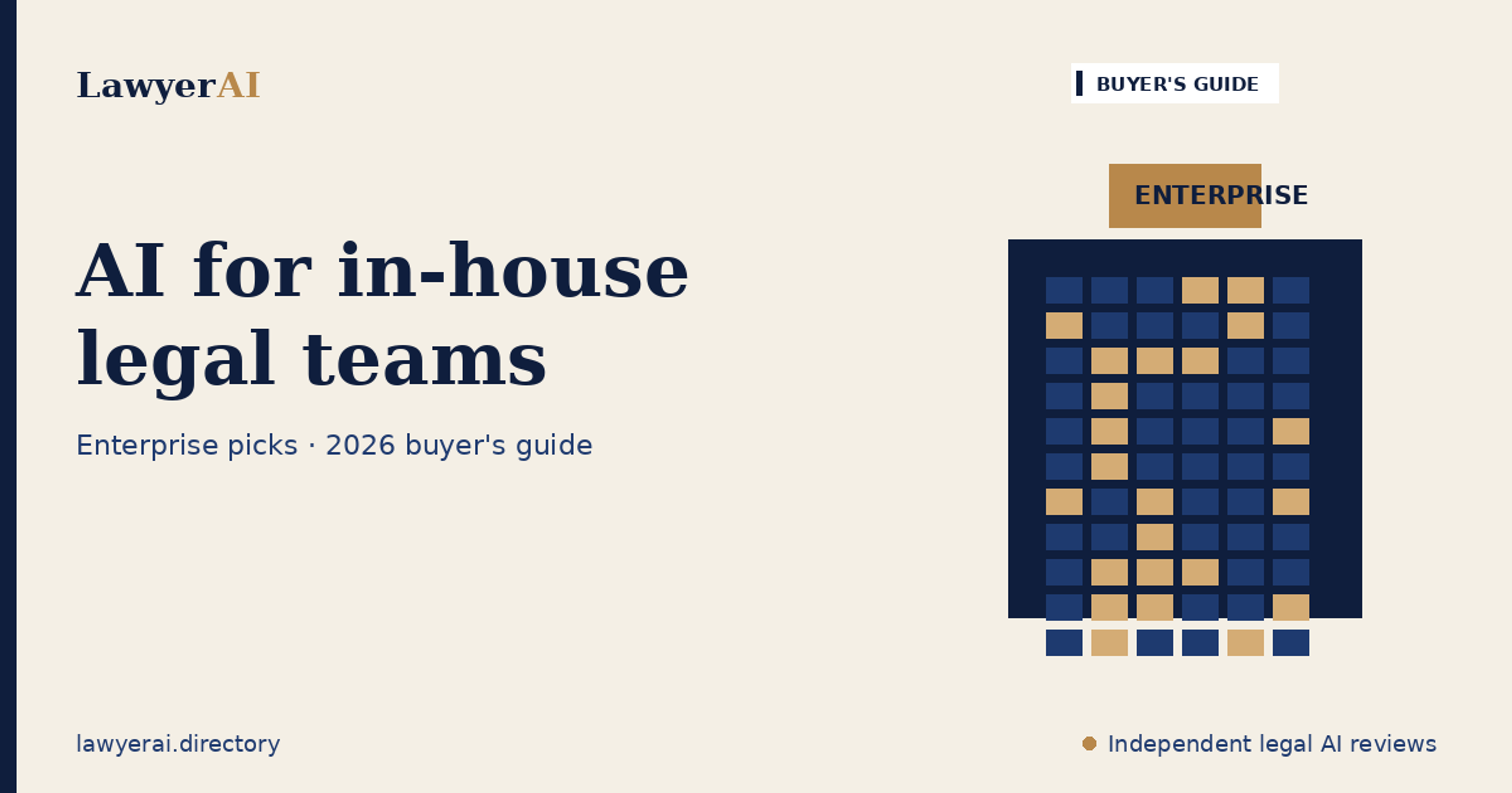 AI for In-House Legal Teams: 2026 Buyer's Guide