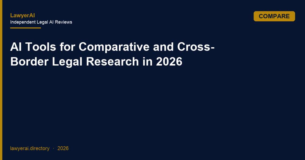AI Tools for Comparative and Cross-Border Legal Research in 2026