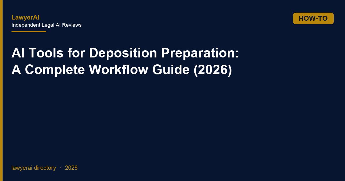 AI Tools for Deposition Preparation: A Complete Workflow Guide (2026) AI Tools for Deposition Preparation: A Complete Workflow Guide (2026)