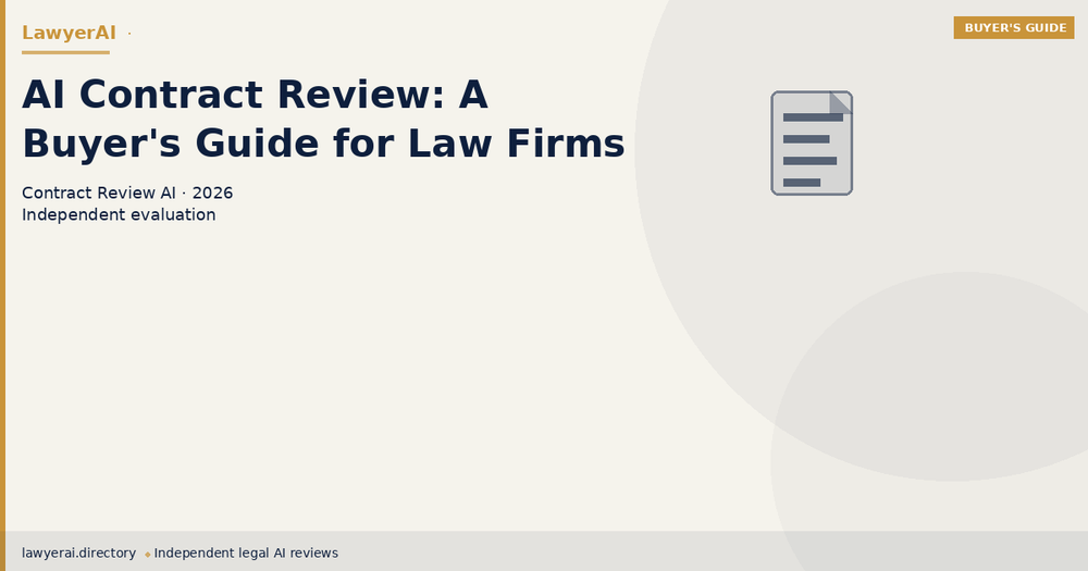 AI Contract Review: A Buyer's Guide for Law Firms