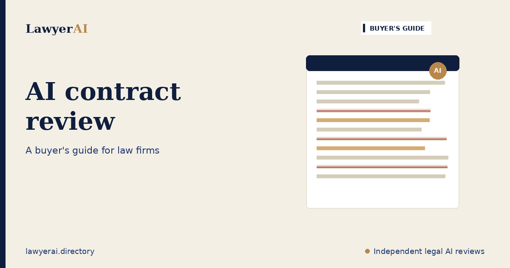 AI Contract Review: A Buyer's Guide for Law Firms (2026) AI Contract Review: A Buyer's Guide for Law Firms (2026)