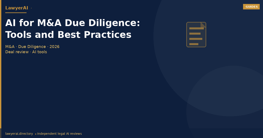 AI for M&A Due Diligence: Tools and Best Practices AI for M&A Due Diligence: Tools and Best Practices