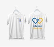 White T-shirt with logo LLUkraine
