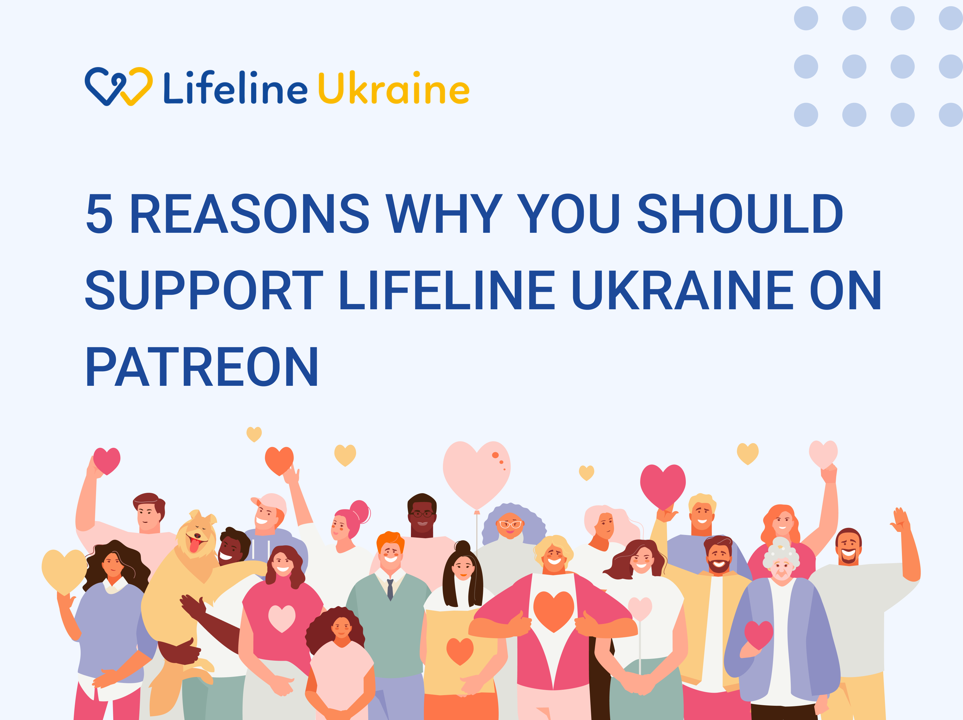People who are supporting LifelineUkraine with many hearts