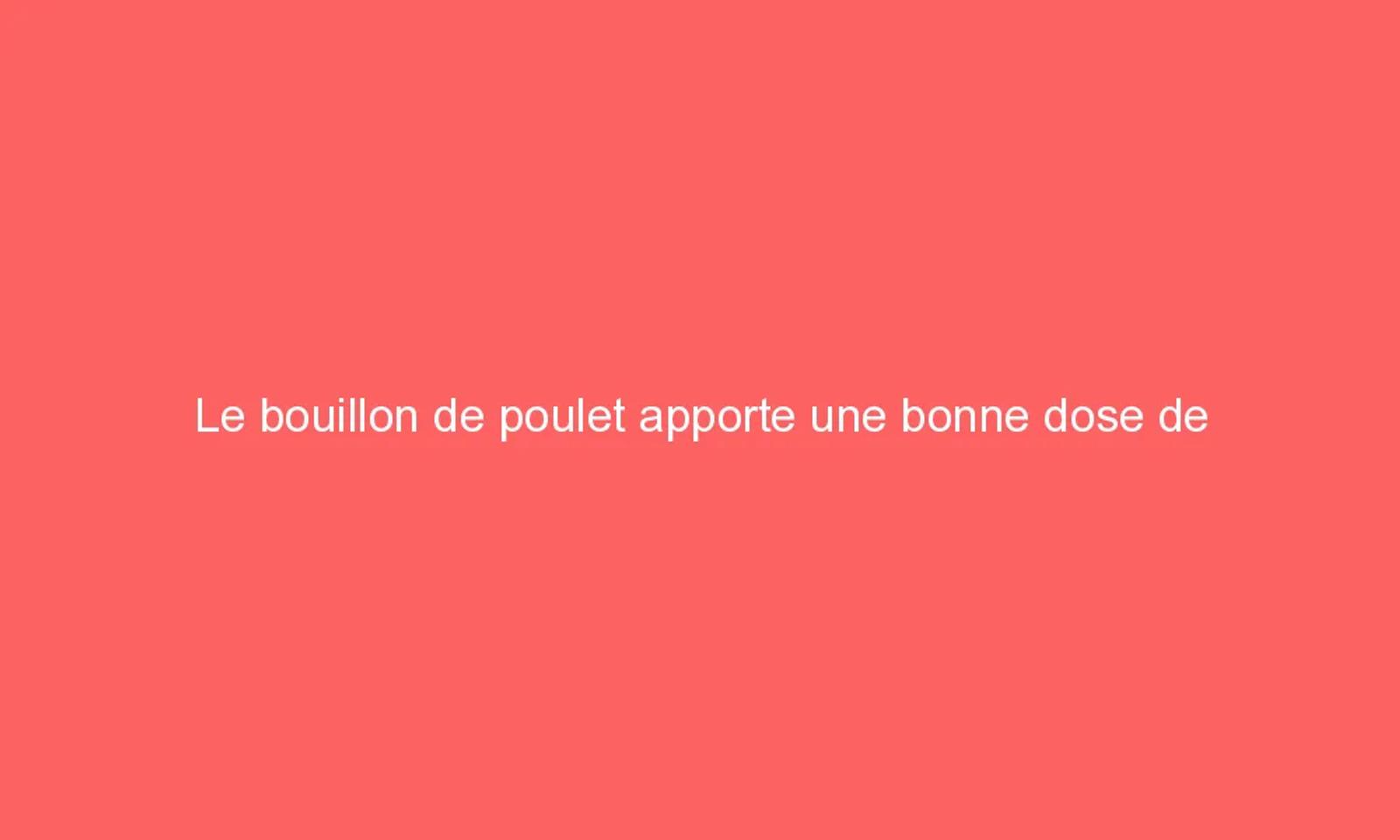 Le bouillon de poulet apporte une bonne dose de nutriments aux pâtes