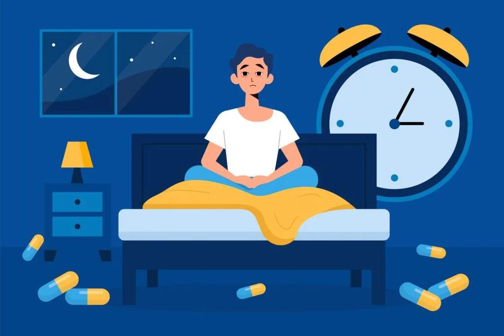 Homme en pleine insomnie