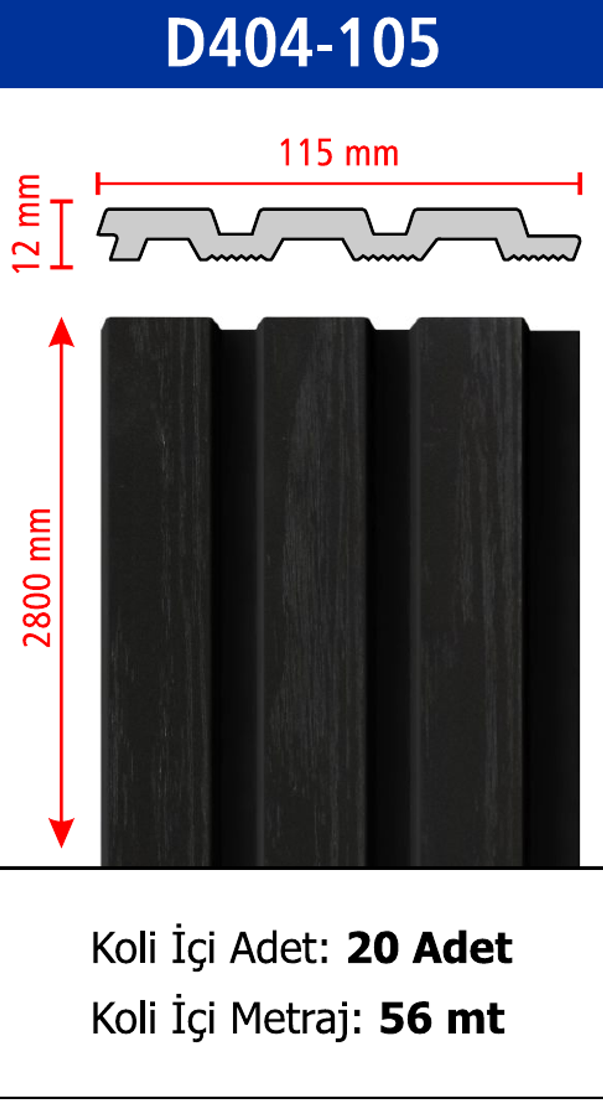 Polimer Lambiri D404-105 - 115 x 2800 x 12 mm
