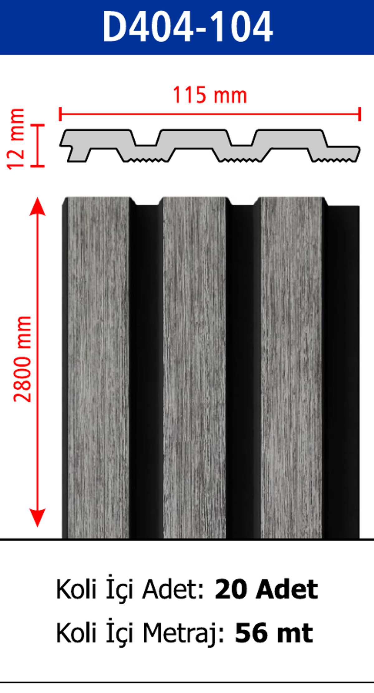 Polimer Lambiri D404-104 - 115 x 2800 x 12 mm