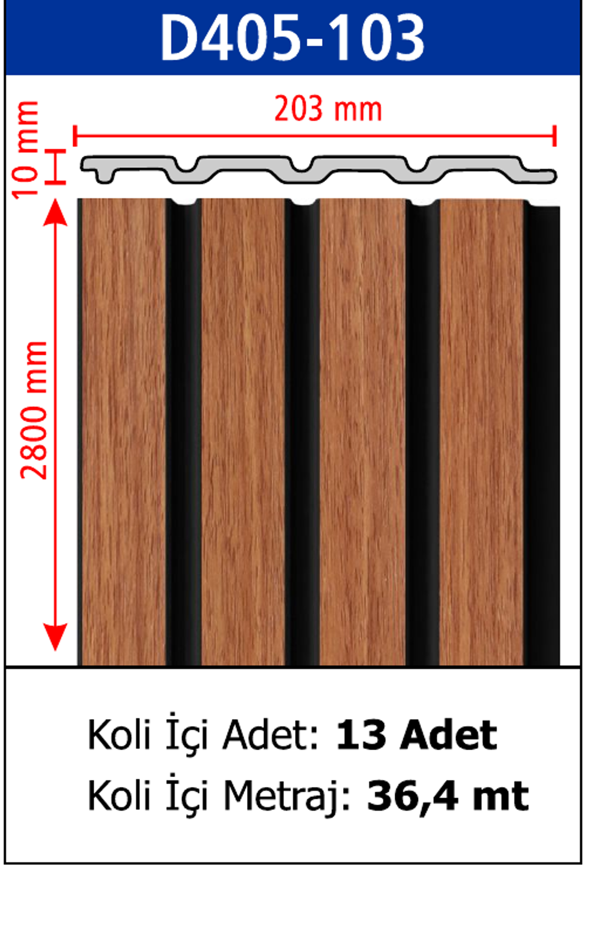 Polimer Lambiri D405-103 - 203 x 2800 x 10 mm