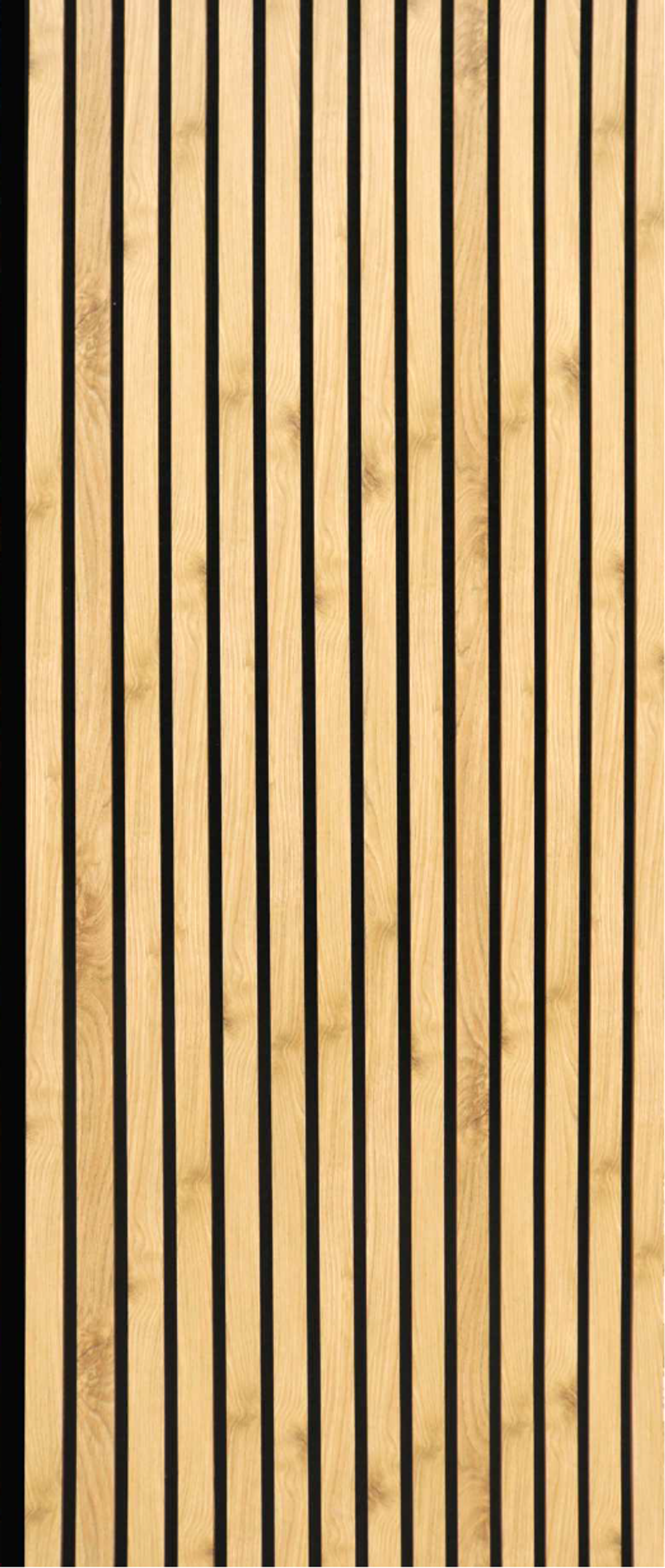 Akustik Ahşap Panel LAN-334 (Doğal Meşe) - 600 x 2800 mm