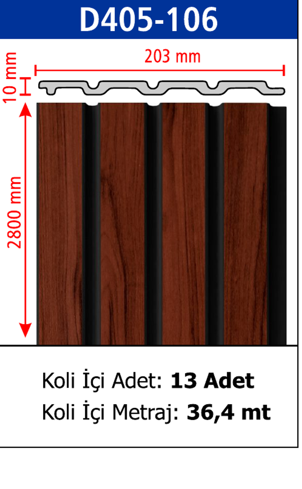 Polimer Lambiri D405-106 - 203 x 2800 x 10 mm