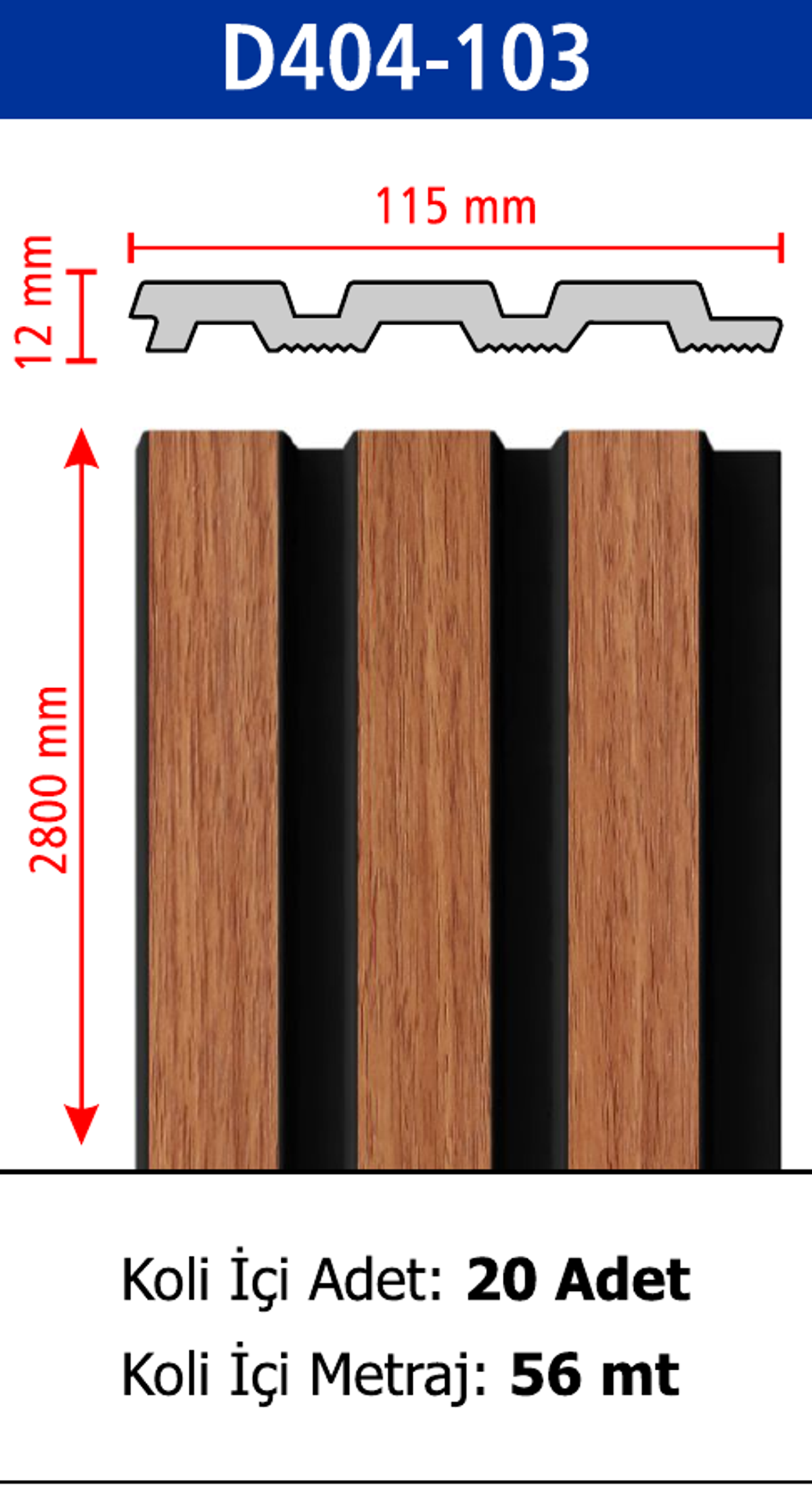 Polimer Lambiri D404-103 - 115 x 2800 x 12 mm