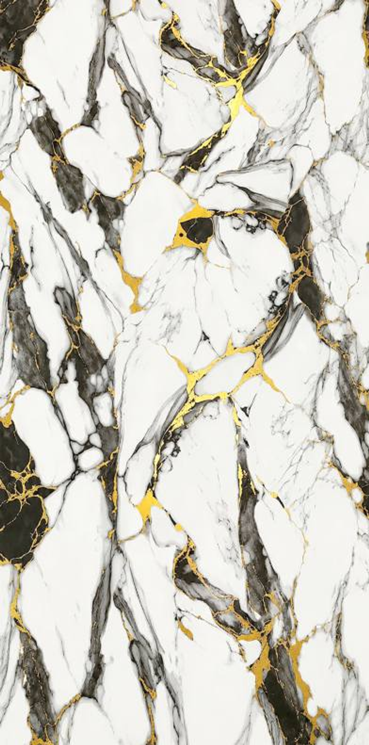 PVC Mermer Folyo 30115L (Beyaz Zemin, Siyah-Altın Damarlı) - 1220 x 2440 x 2,7 mm