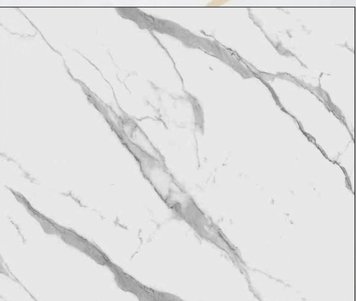 PVC Mermer Paneli 30 (Beyaz Zemin, Gri Damarlı) - 1220 x 2440 x 2,7 mm