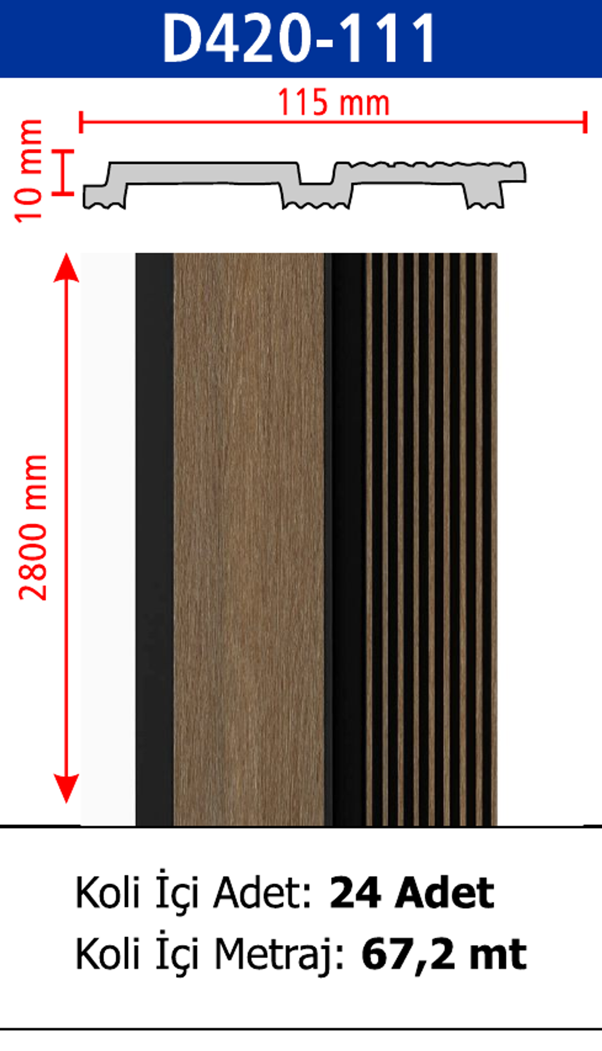 Polimer Lambiri D420-111 - 115 x 2800 x 10 mm