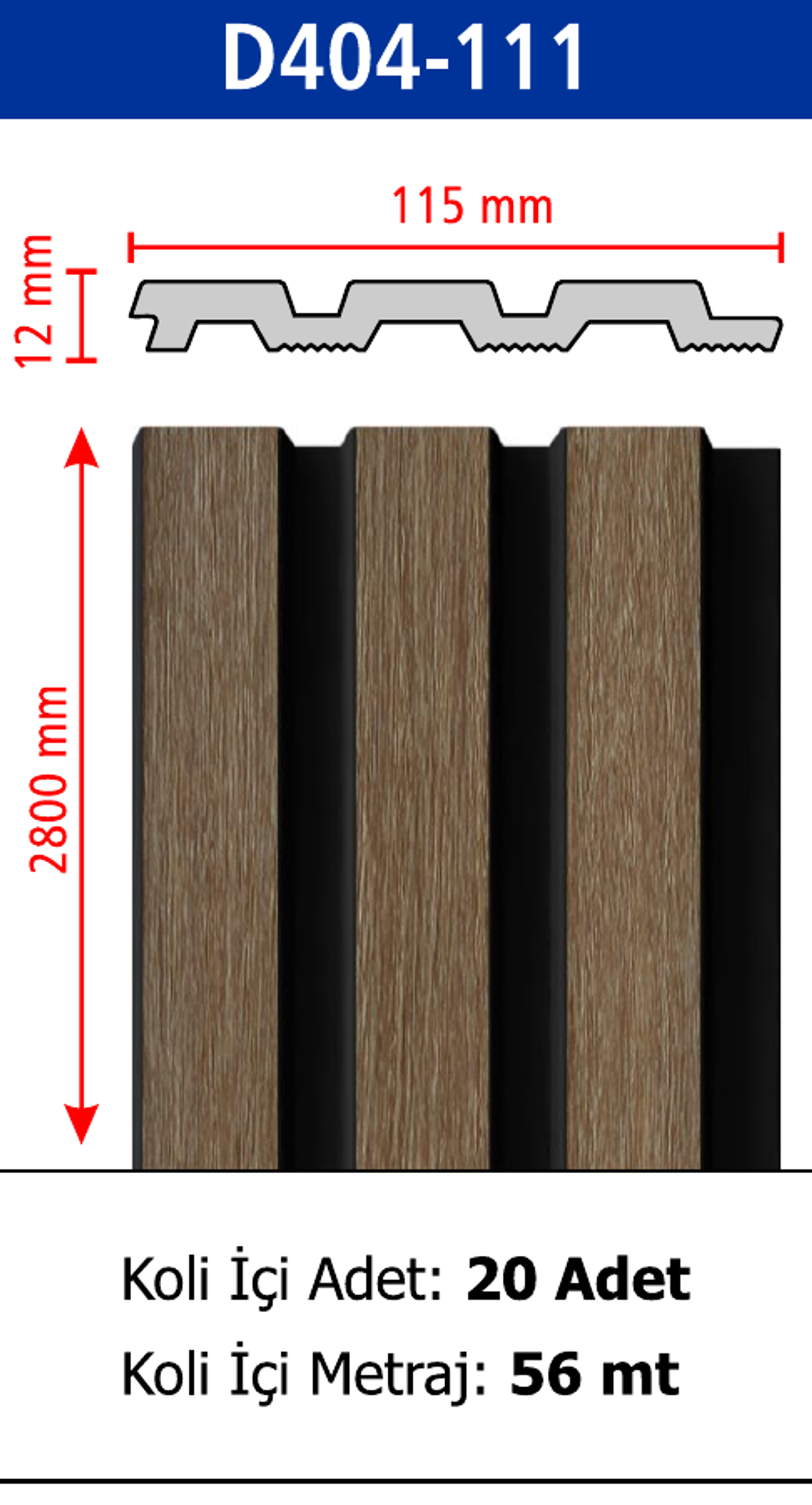 Polimer Lambiri D404-111 - 115 x 2800 x 12 mm