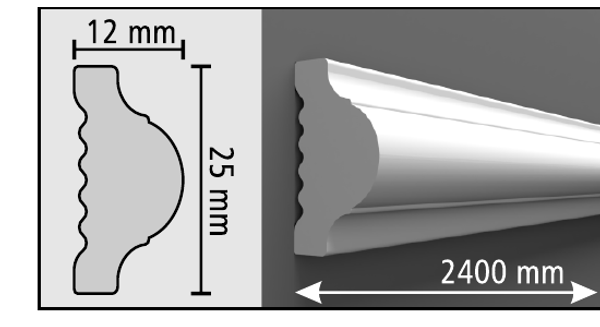 Boyanabilir Duvar Çıtası D102E
