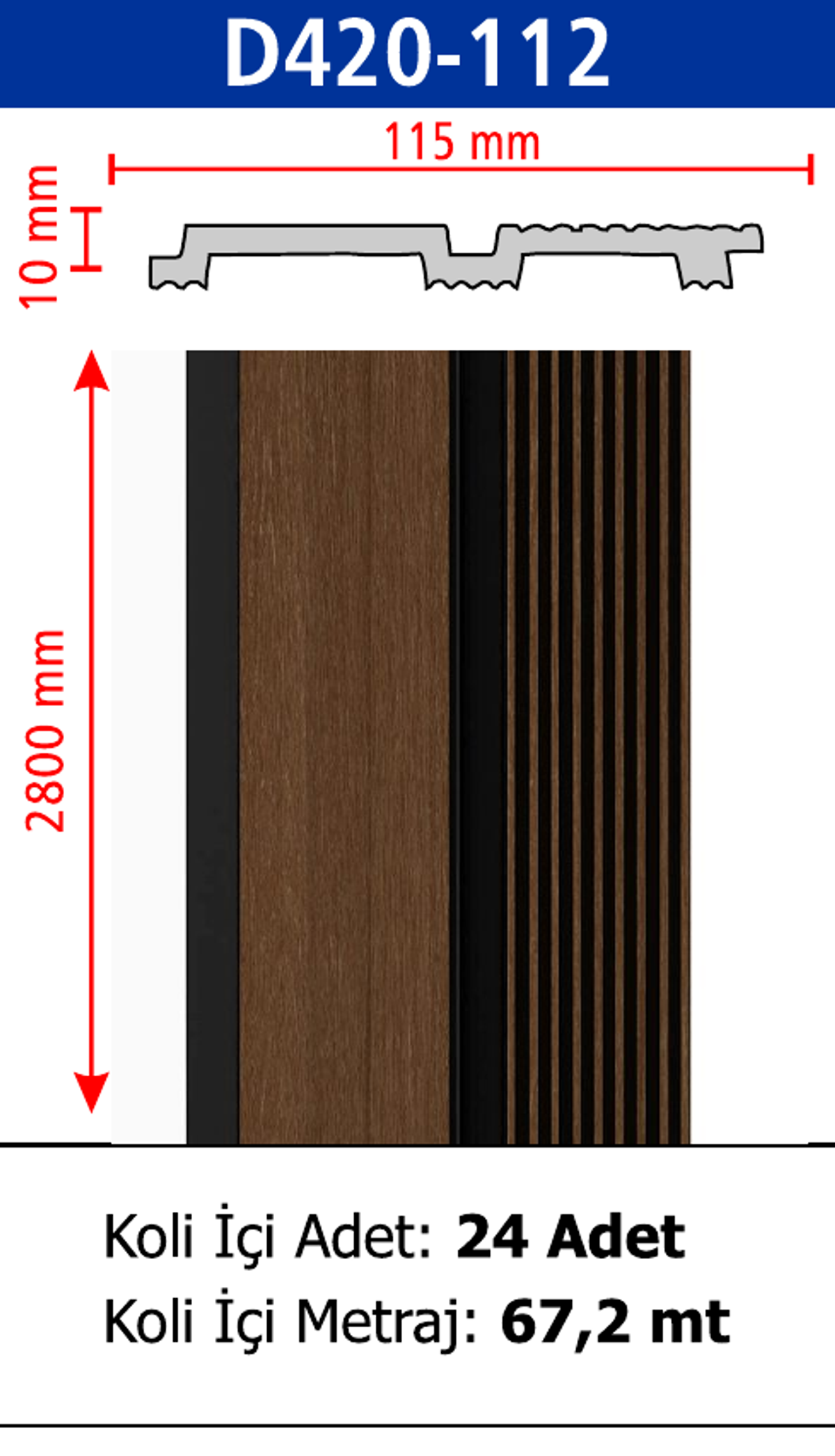 Polimer Lambiri D420-112 - 115 x 2800 x 10 mm