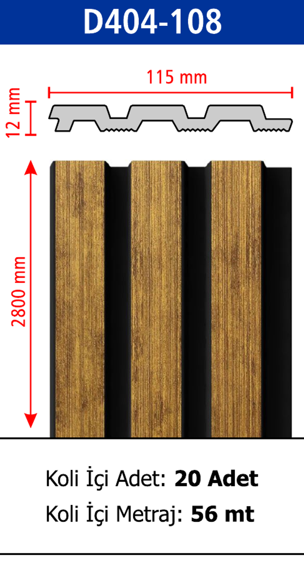 Polimer Lambiri D404-108 - 115 x 2800 x 12 mm
