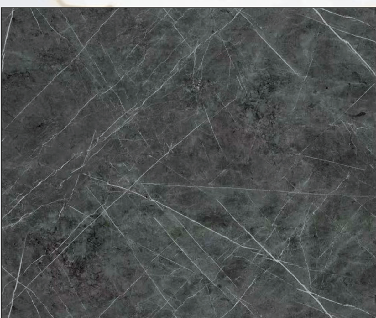 PVC Mermer Paneli 46 (Antrasit Zemin, Beyaz Damarlı) - 1220 x 2440 x 2,7 mm