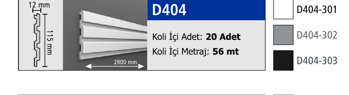Polimer Lambiri D404 (Beyaz-Gri-Siyah) - Beyaz