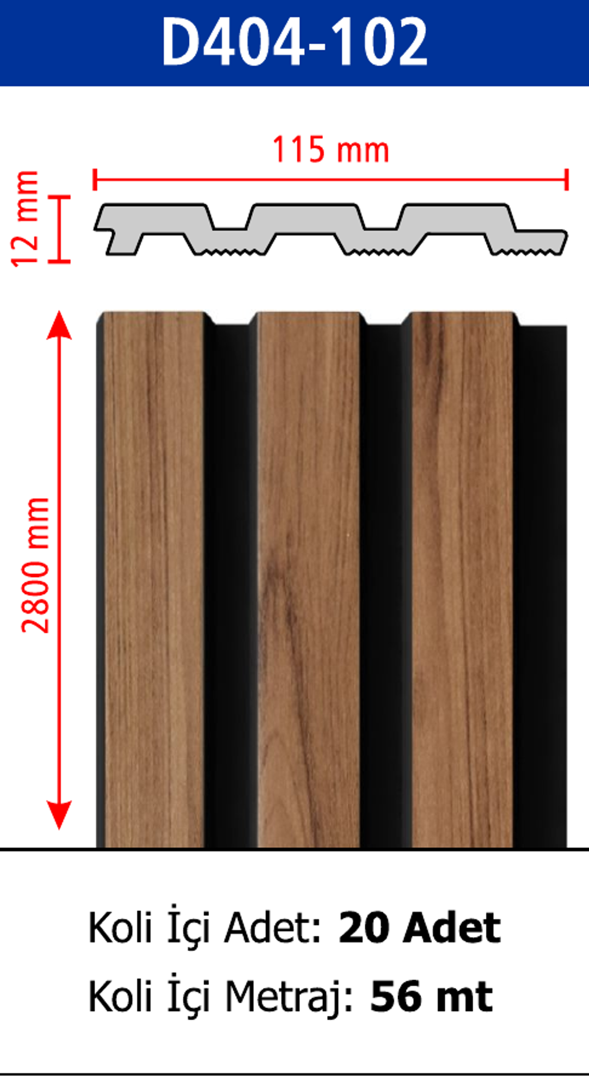 Polimer Lambiri D404-102 - 115 x 2800 x 12 mm