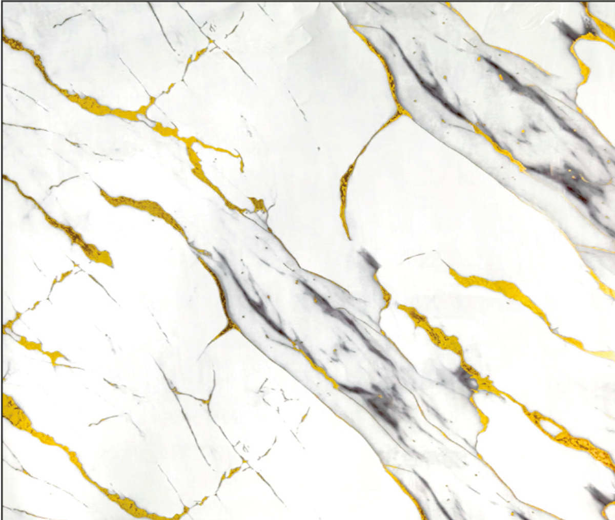 PVC Mermer Paneli 889 (Beyaz Zemin, Altın Damarlı) - 1220 x 2440 x 2,7 mm