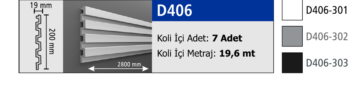 Polimer Lambiri D406 (Beyaz-Gri-Siyah) - Beyaz