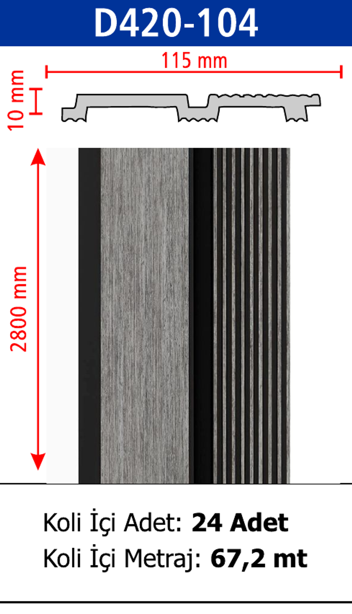 Polimer Lambiri D420-104 - 115 x 2800 x 10 mm