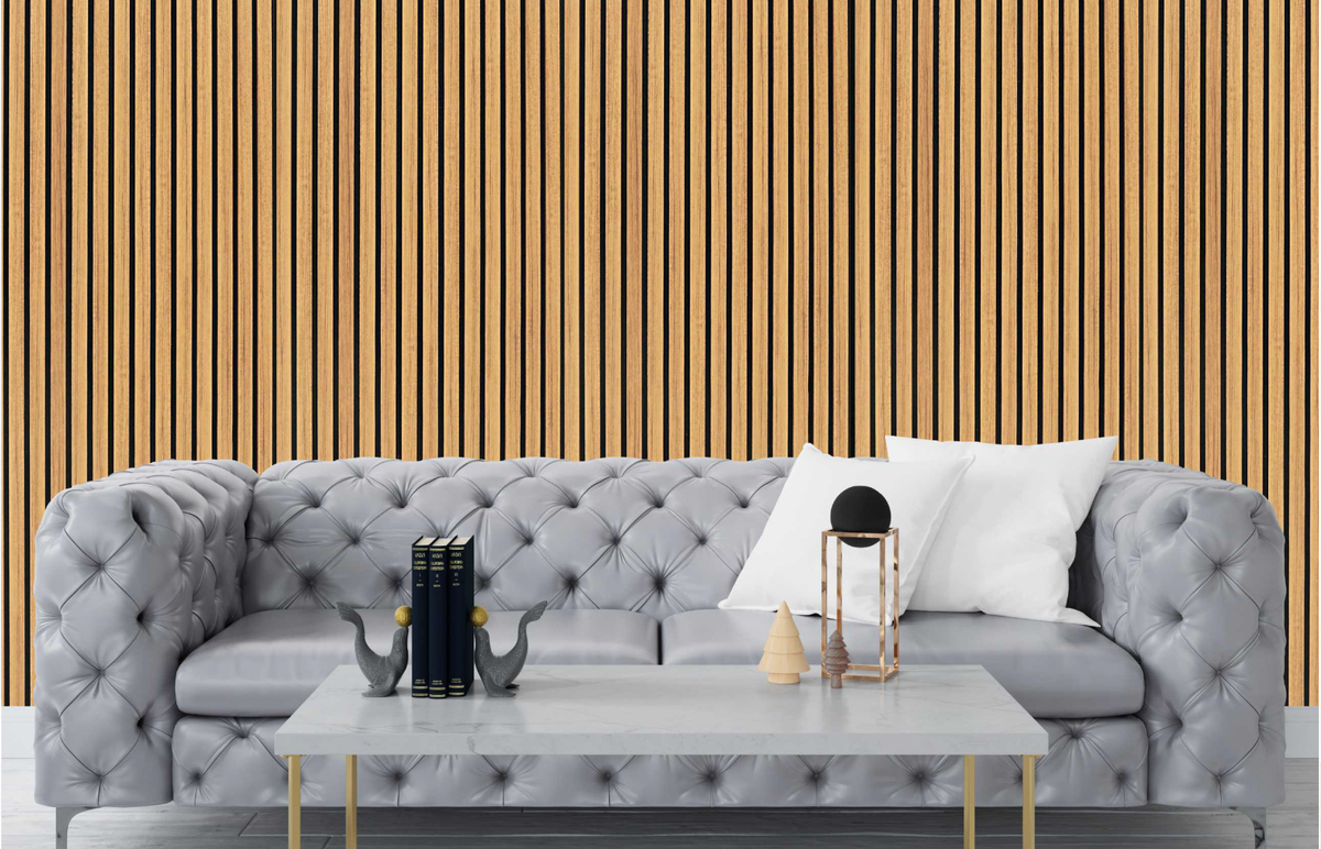 Akustik Ahşap Panel LAN-261 (Bal Meşe) - 600 x 2800 mm