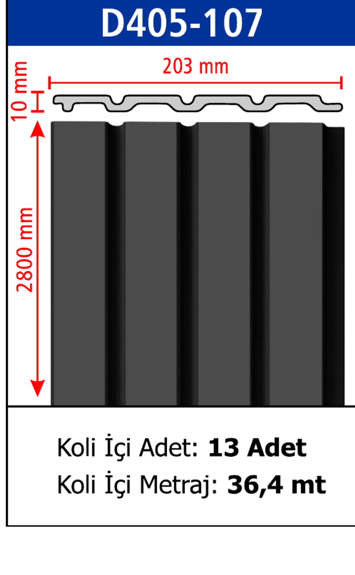 Polimer Lambiri D405-107 - 203 x 2800 x 10 mm