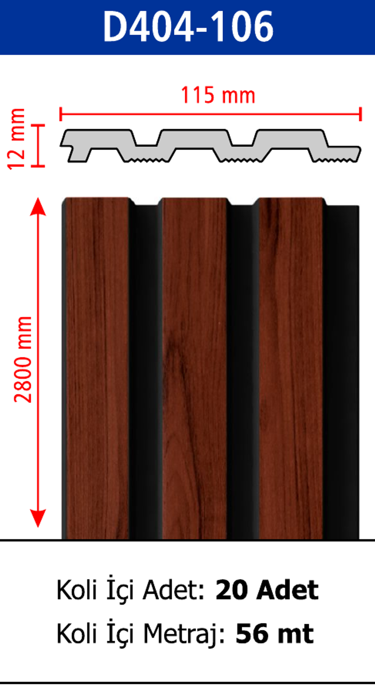 Polimer Lambiri D404-106 - 115 x 2800 x 12 mm