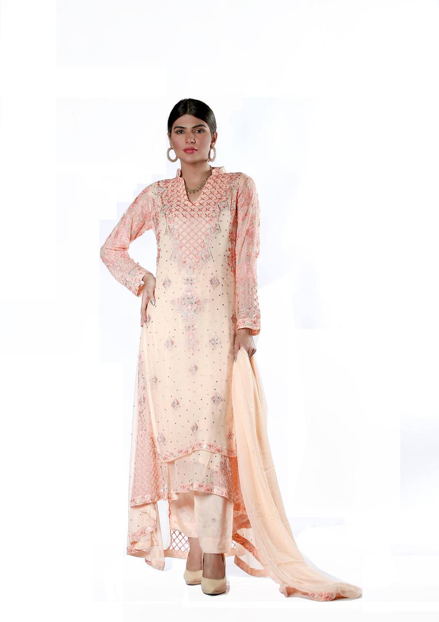Embroidered Pure Krinckle Maxi - Design 18 image 1
