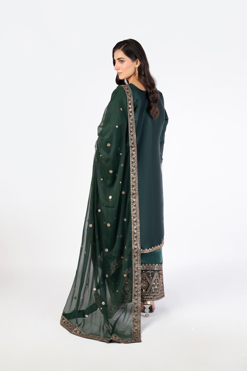 Deep Emerald Green Pure Sheesha Silk - Image 1 thumbnail 6