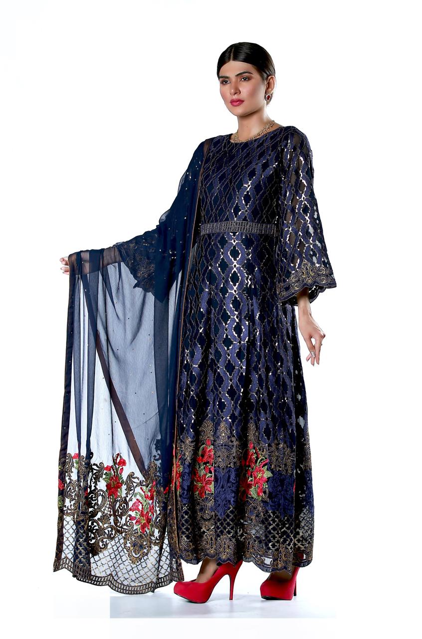 Embroidered Pure Krinckle Maxi - Design 7 image 1 thumbnail 2