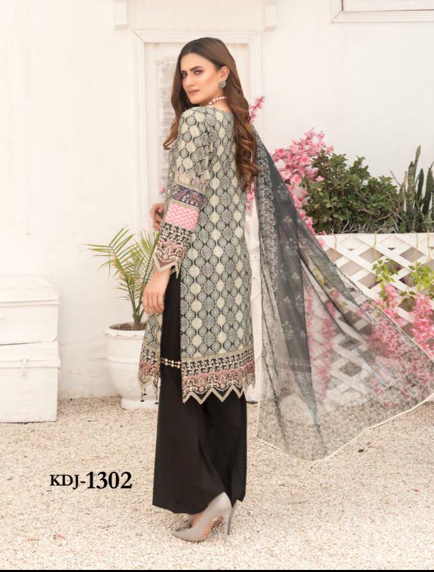 Digital Print Lawn & Chiffon Suit - Design 21 image 1 thumbnail 3