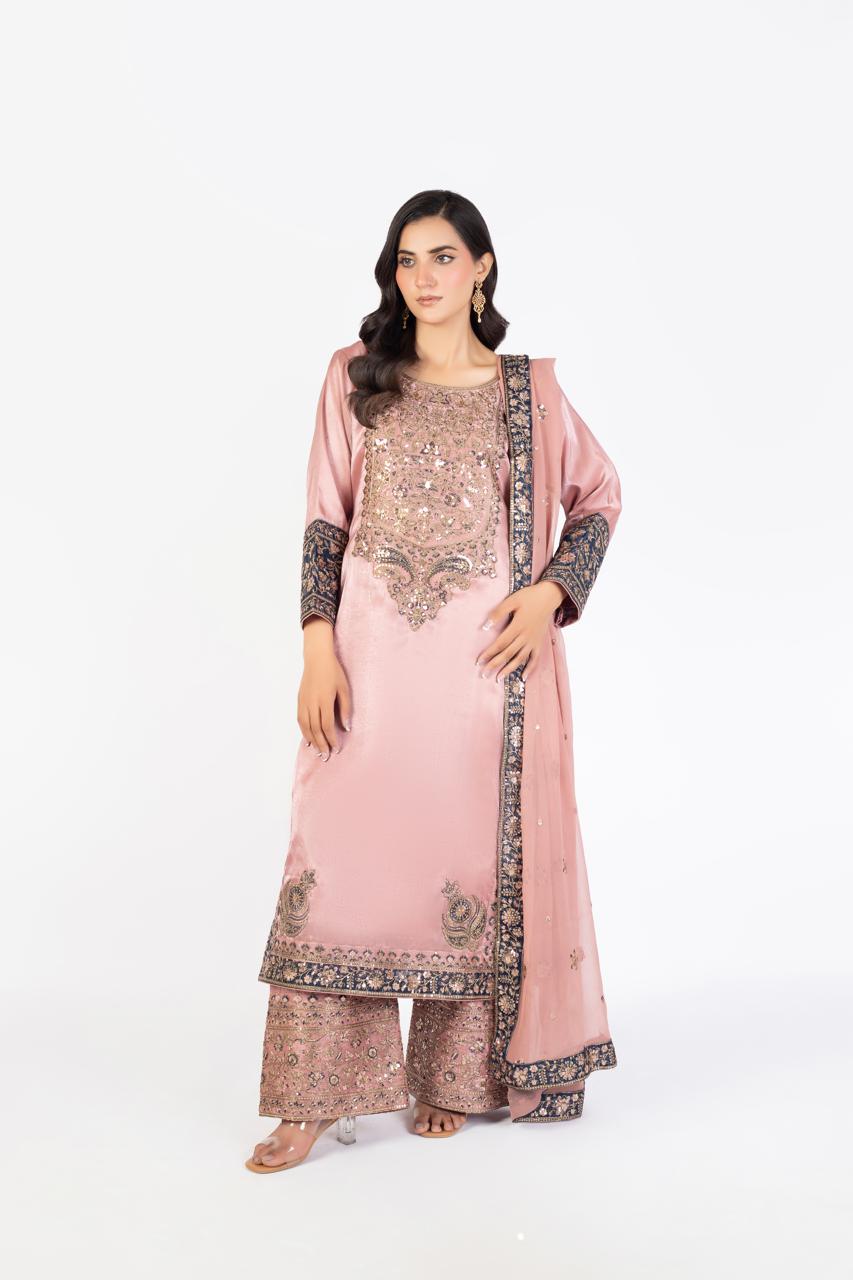 Tea Rose Pink Pure Sheesha Silk - Image 5 thumbnail 2