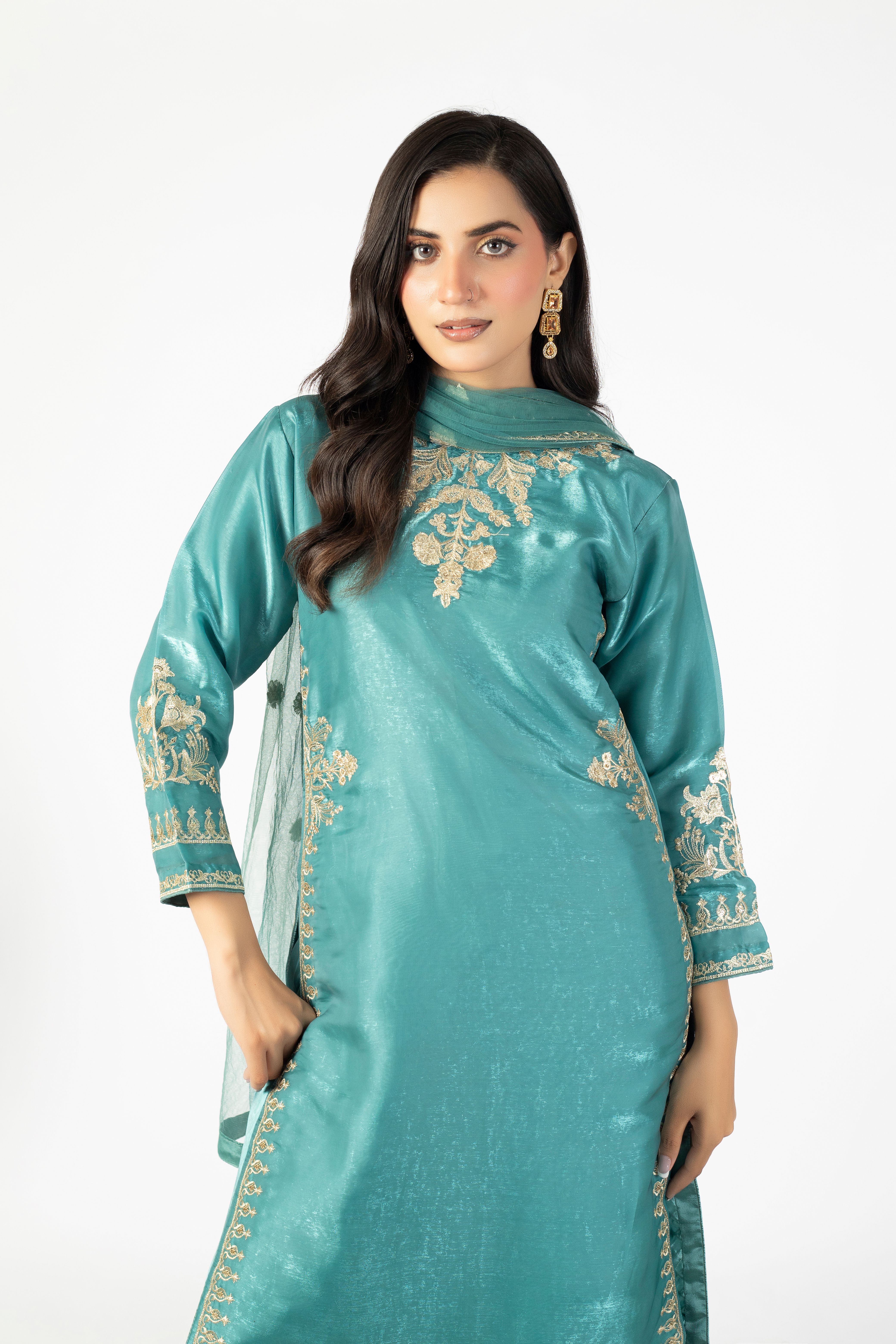 Luxury Pure Blue Sheesha Silk - Image 1 thumbnail 4