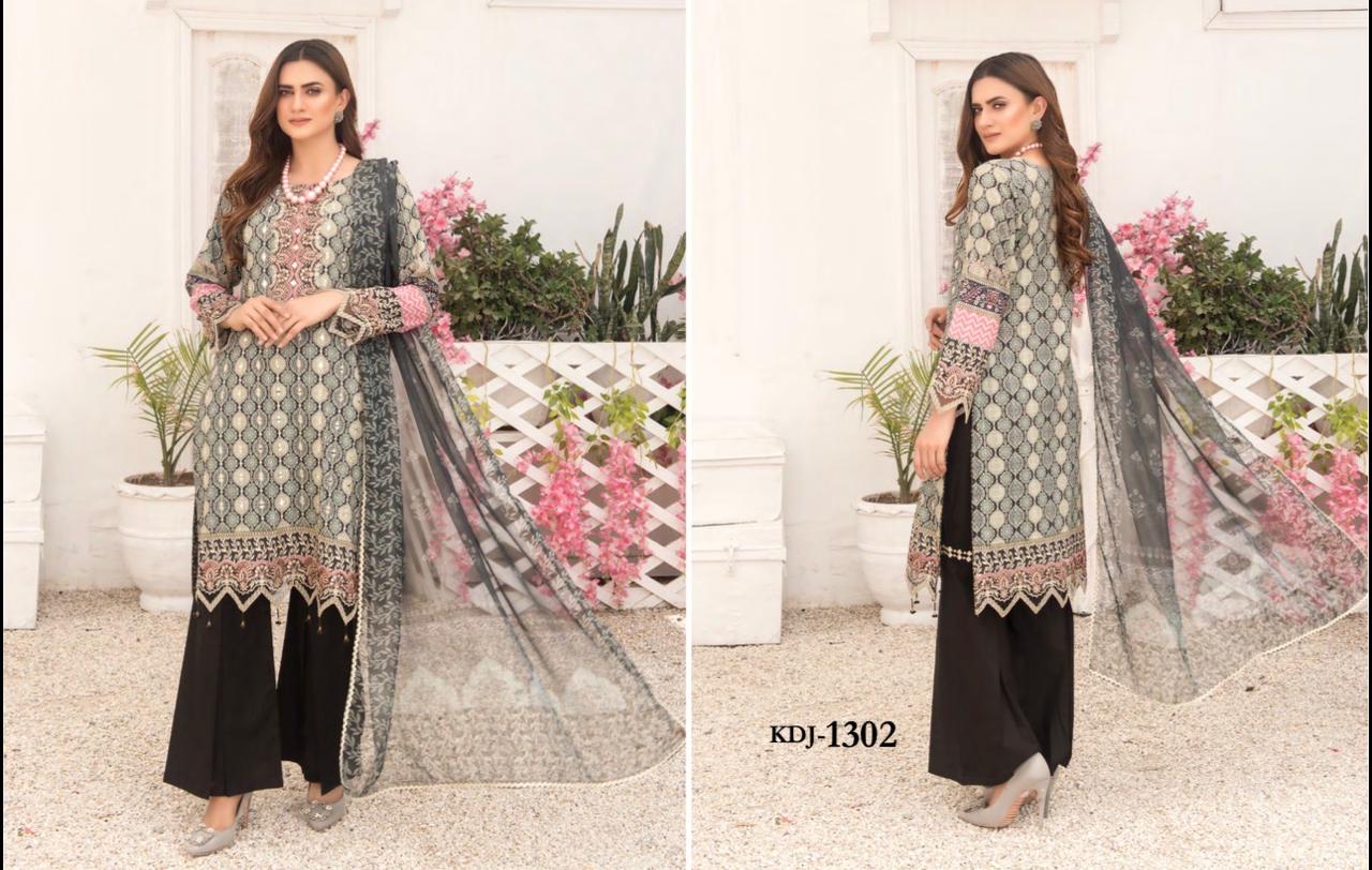 Digital Print Lawn & Chiffon Suit - Design 21 image 1 thumbnail 2