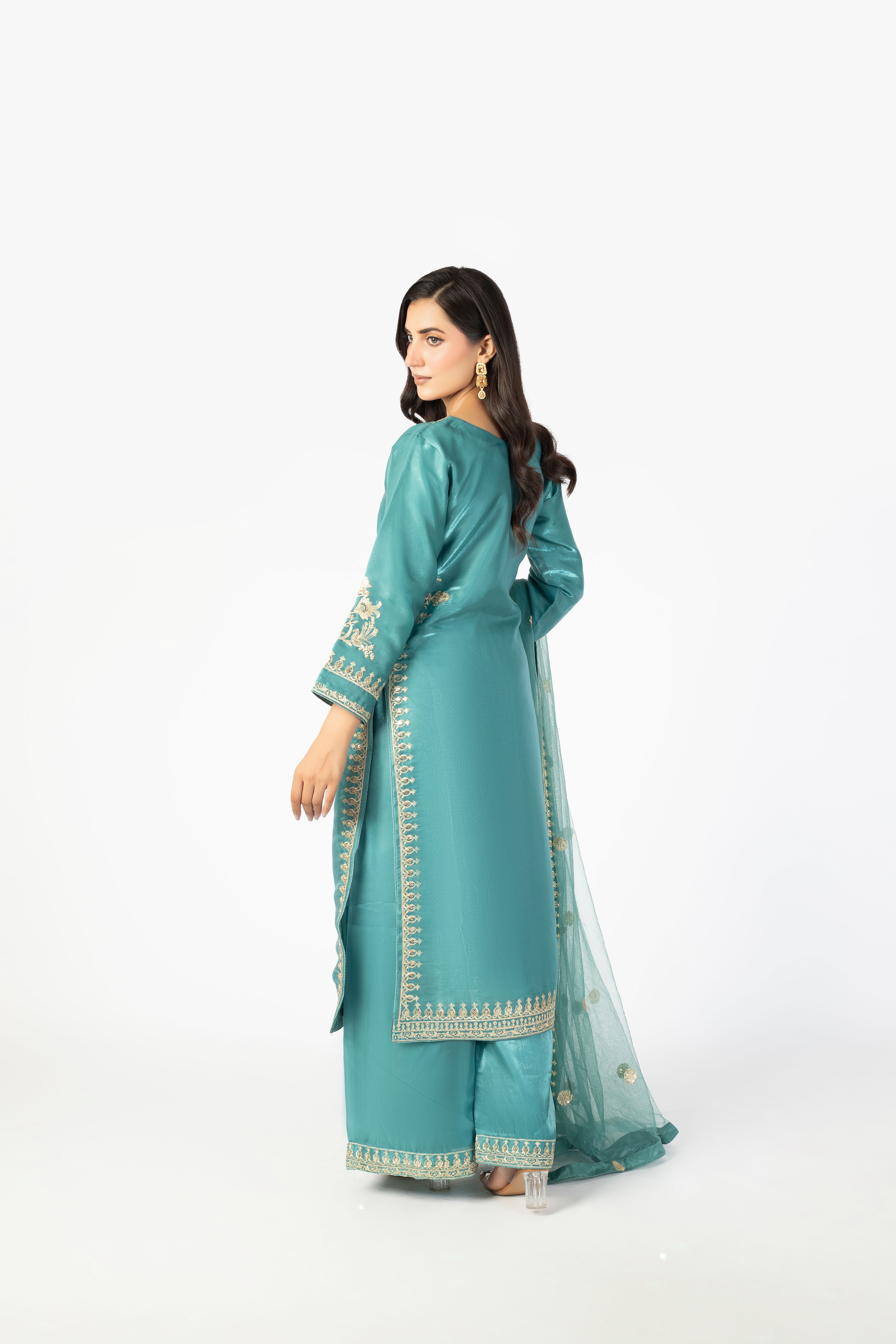 Luxury Pure Blue Sheesha Silk - Image 1 thumbnail 5
