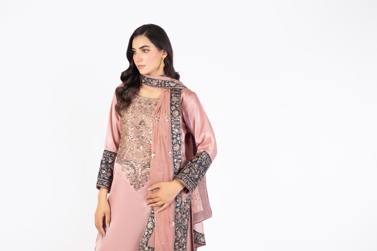 Tea Rose Pink Pure Sheesha Silk - Image 5 thumbnail 4